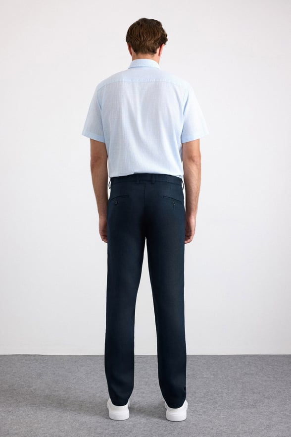 Lacivert Regular Düz Düz Normal Bel Standart Jogger Pantolon