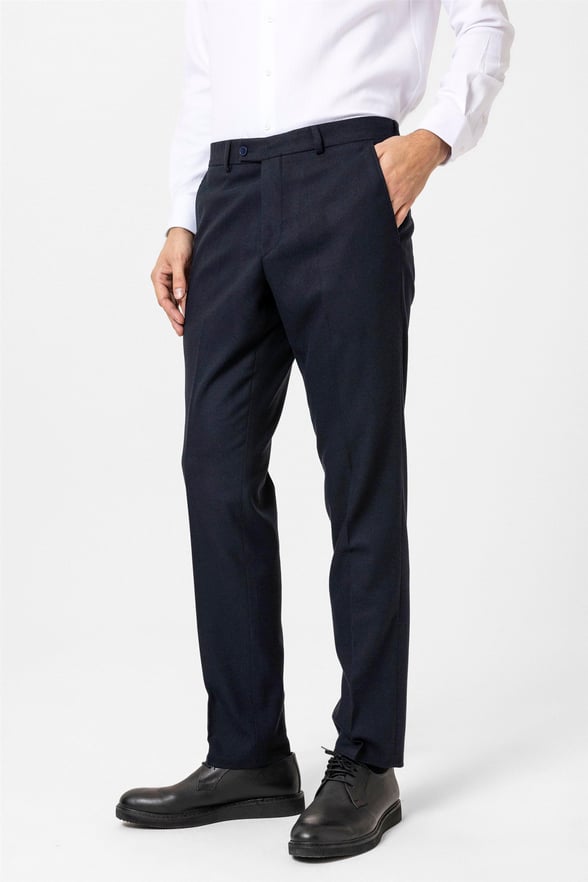 Lacivert Regular Düz Pantolon
