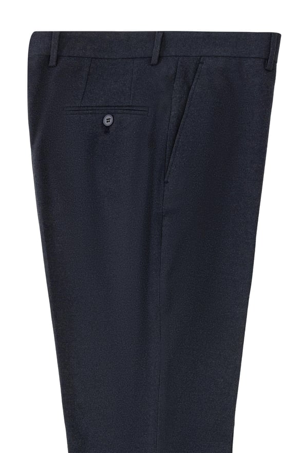 Lacivert Regular Düz Pantolon