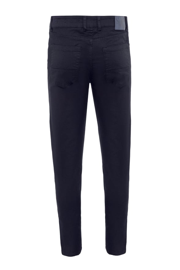 Lacivert Slim 5 Cep Kalıp Düz Pantolon