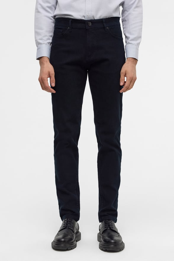 Lacivert Slim 5 Cep Kalıp Düz Pantolon