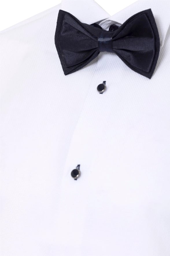 Lacivert Slim Armürlü Mono Yaka 6 Drop                                                       Smokin Takım Elbise