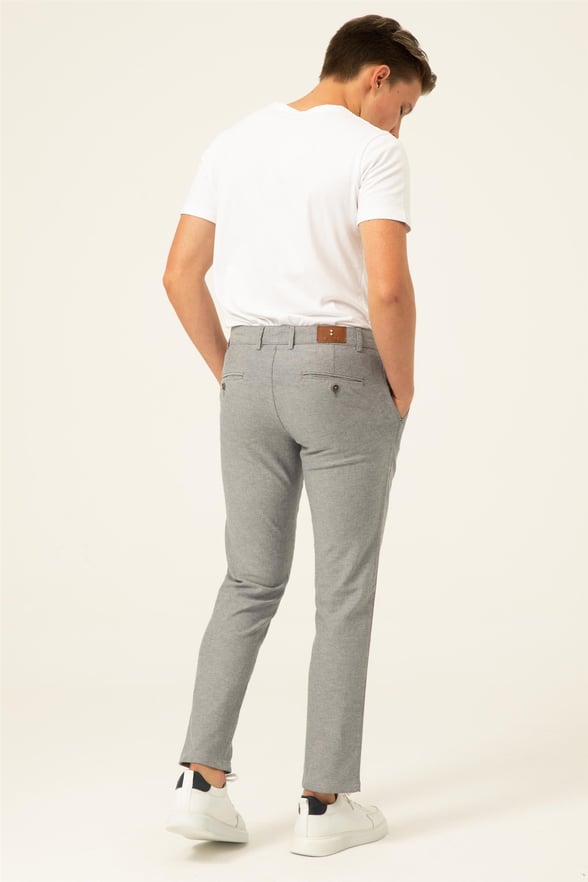Lacivert Slim Armürlü   Pantolon