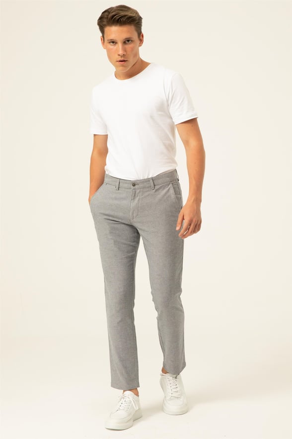 Lacivert Slim Armürlü   Pantolon