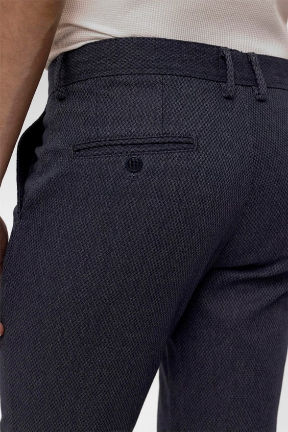 Lacivert Slim Armürlü   Pantolon