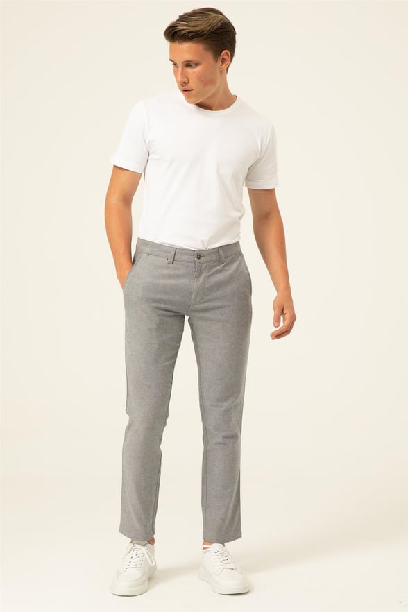Lacivert Slim Armürlü   Pantolon