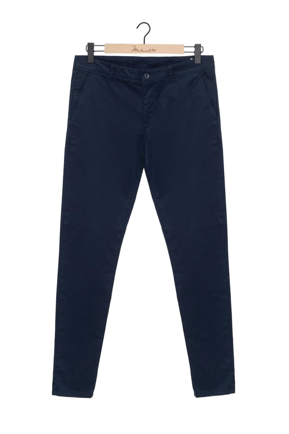 Lacivert Slim Armürlü Pantolon