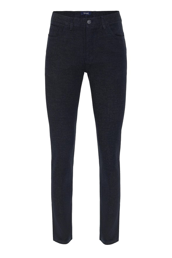 Lacivert Slim Armürlü   Pantolon