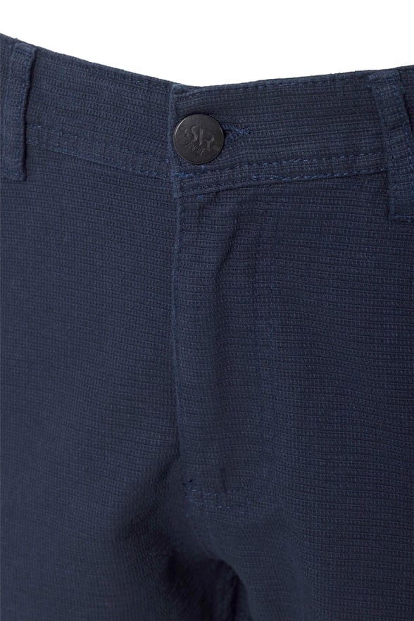 Lacivert Slim Armürlü Pantolon
