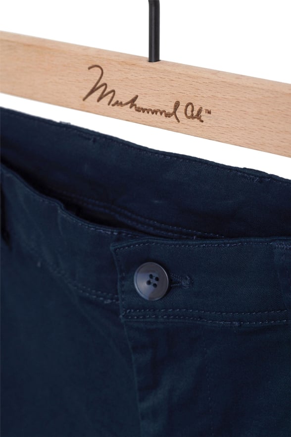 Lacivert Slim Armürlü Pantolon