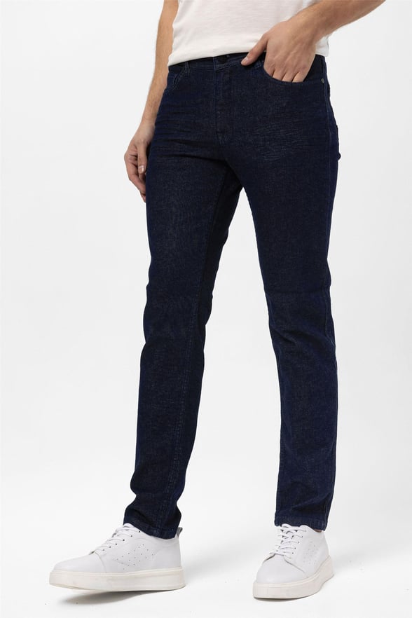 Lacivert Slim Denim Pantolon