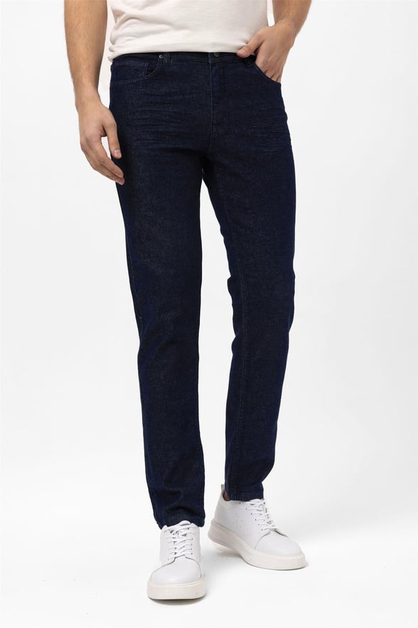 Lacivert Slim Denim Pantolon