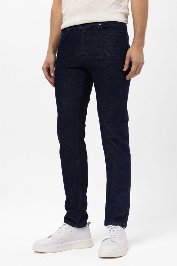 Lacivert Slim Denim Pantolon