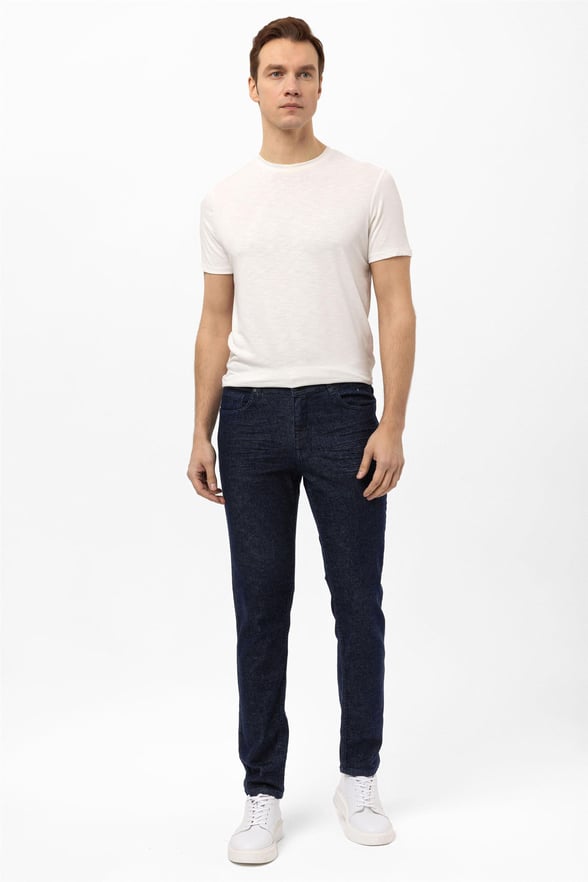 Lacivert Slim Denim Pantolon