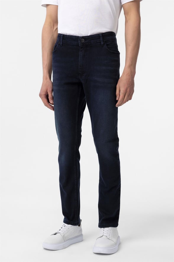 Lacivert Slim Denim Pantolon
