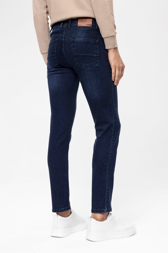 Lacivert Slim Denim   Pantolon