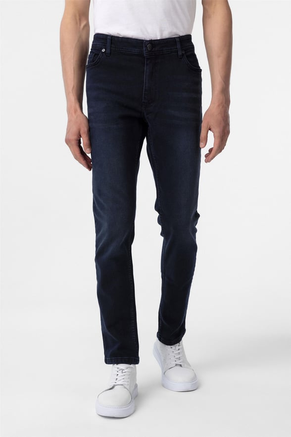 Lacivert Slim Denim Pantolon