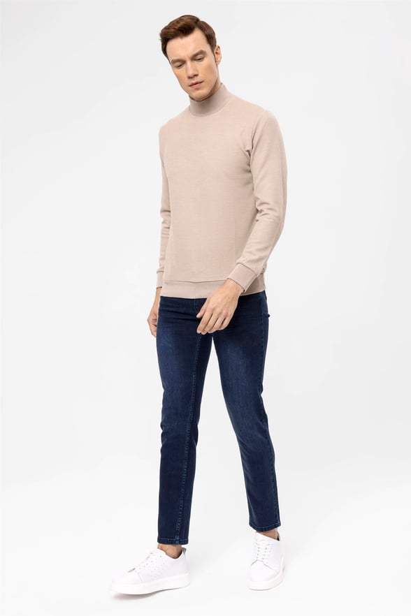 Lacivert Slim Denim   Pantolon