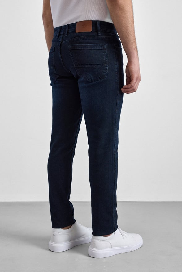 Lacivert Slim Denim Pantolon