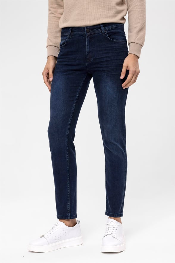 Lacivert Slim Denim   Pantolon