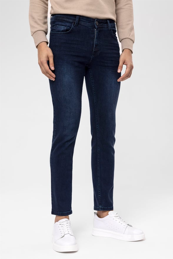 Lacivert Slim Denim   Pantolon