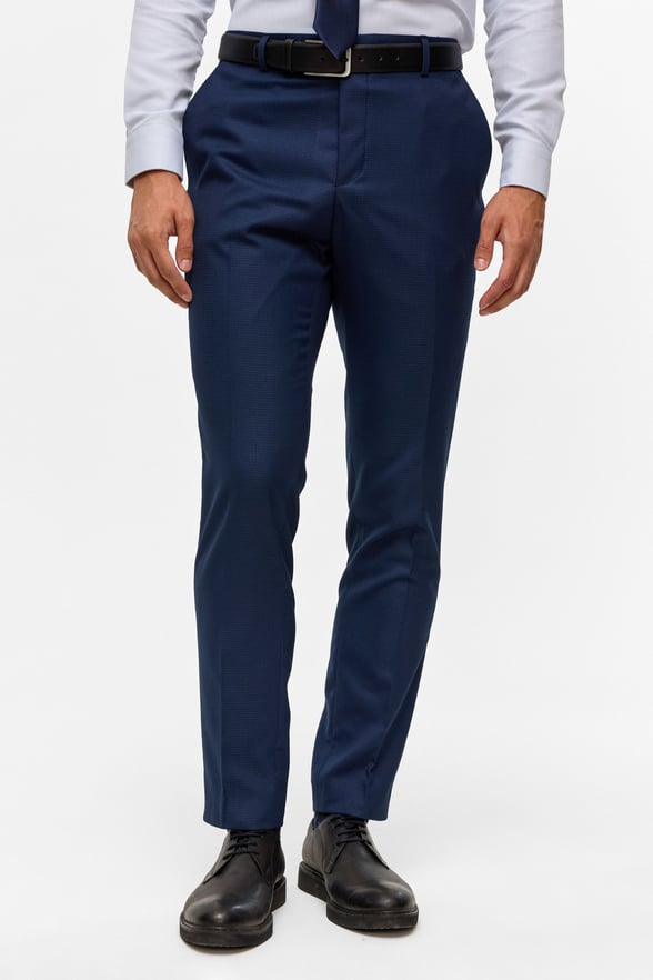 Lacivert Slim Desenli 6 Drop Takım Elbise