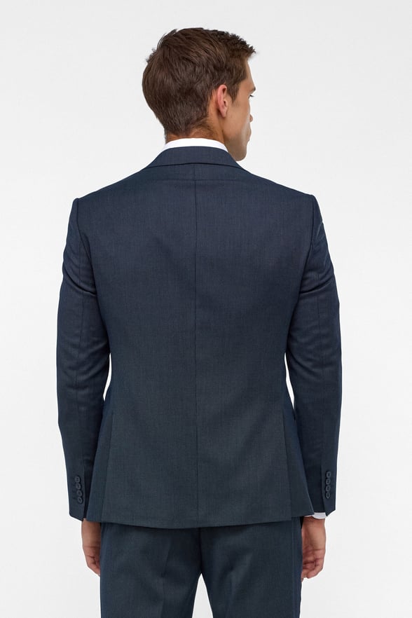 Lacivert Slim Desenli Mono Yaka 6 Drop Takım Elbise