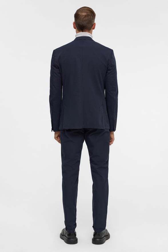 Lacivert Slim Desenli Mono Yaka 6 Drop Takım Elbise
