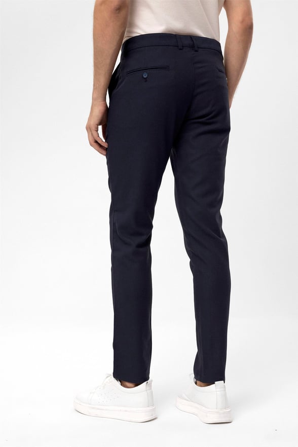 Lacivert Slim Desenli   Pantolon