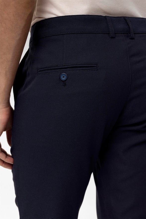 Lacivert Slim Desenli   Pantolon