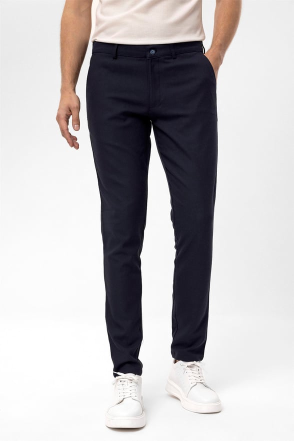 Lacivert Slim Desenli   Pantolon