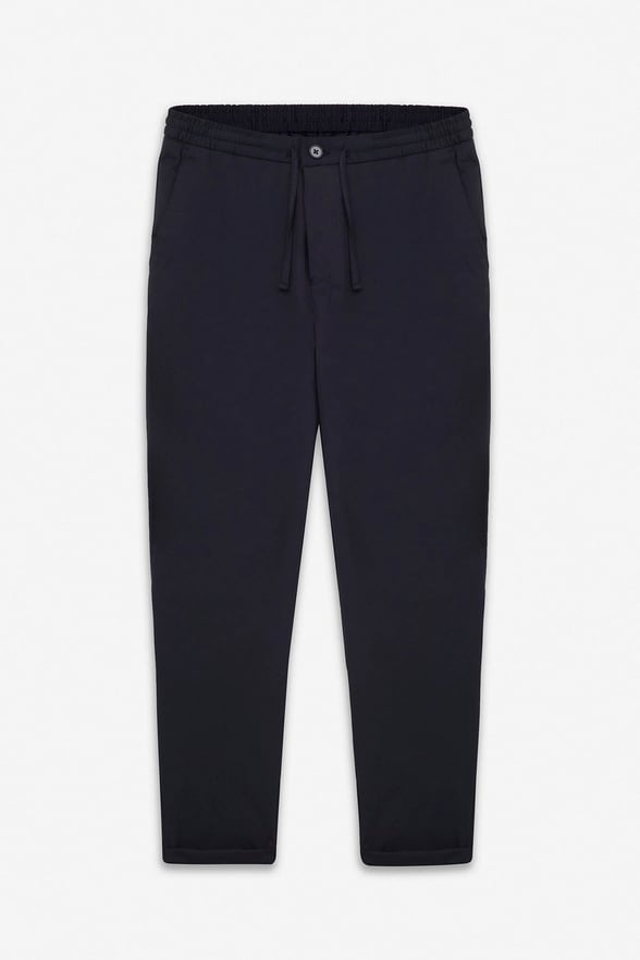 Lacivert Slim Düz Jogger Pantolon