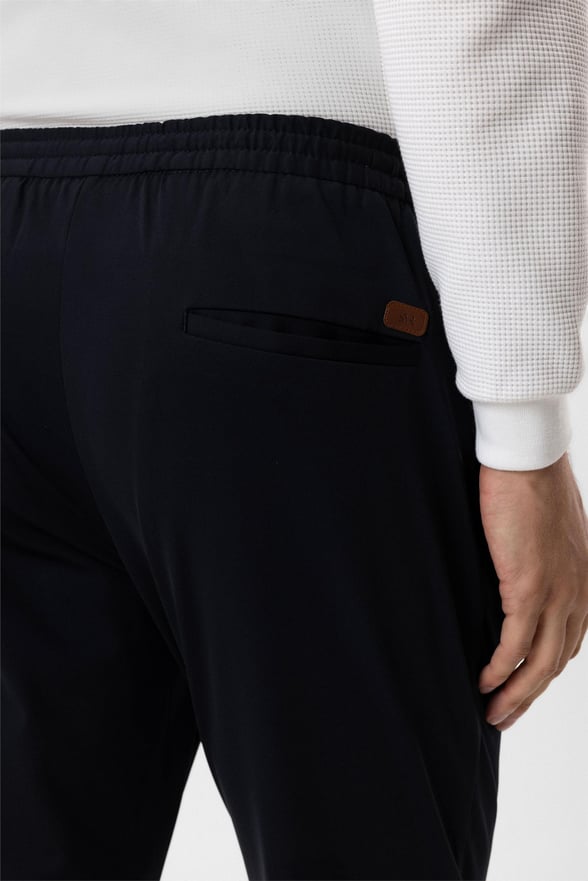 Lacivert Slim Düz Jogger Pantolon