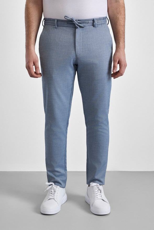 Lacivert Slim Düz Jogger Pantolon