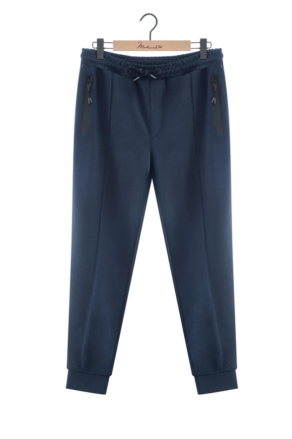 Lacivert Slim Düz Jogger Pantolon