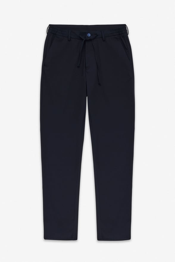 Lacivert Slim Düz Jogger Pantolon