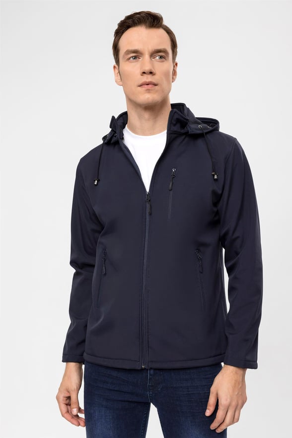 Lacivert Slim Düz   Mont