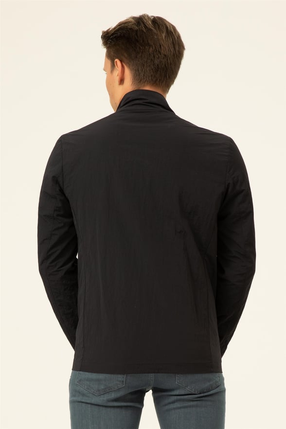 Lacivert Slim Düz   Mont
