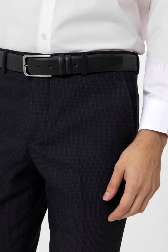 Lacivert Slim Fit Desenli Kumaş Pantolon