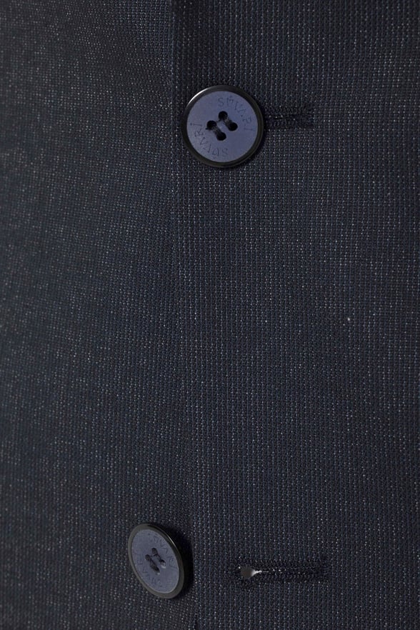 Lacivert Slim Fit Desenli Sivri Yaka 6 Drop Klasik Takım Elbise