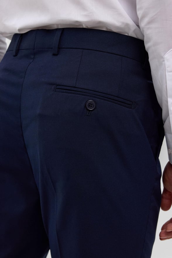 Lacivert Slim Fit Düz Pantolon