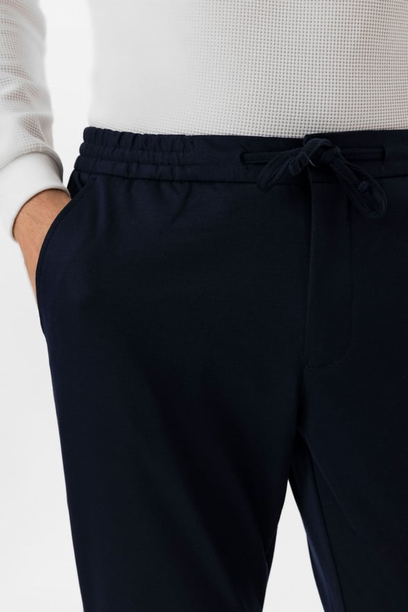 Lacivert Slim Fit Jogger Pantolon