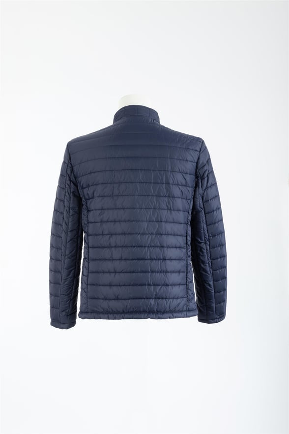 Lacivert Slim Kapitone Mont