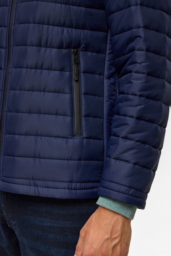 Lacivert Slim Kapitone Mont