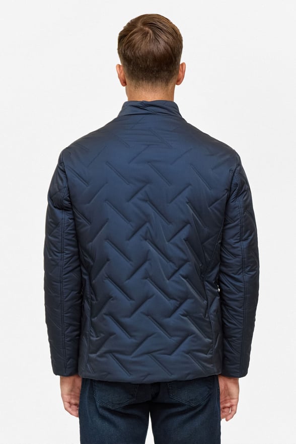 Lacivert Slim Kapitone Mont
