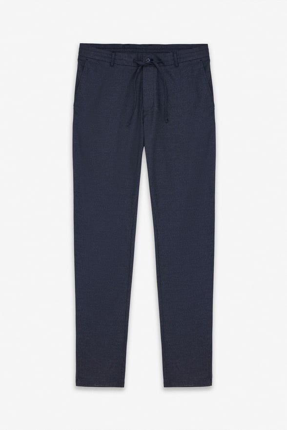 Lacivert Slim Mono Yaka Düz Torba Cep 6 Drop Spor Takım Elbise