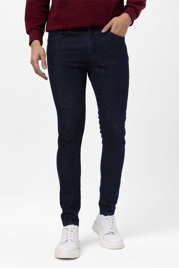 Lacivert Süper Slim Düz Pantolon