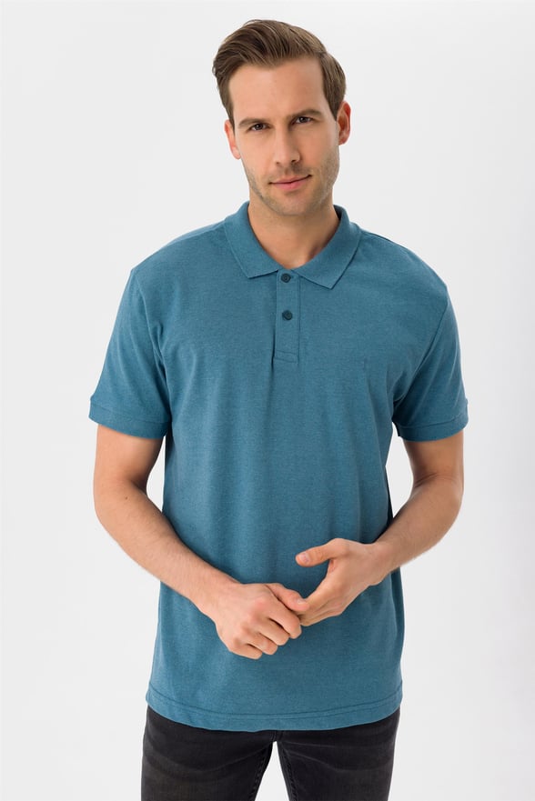 Mavi Regular Armürlü Polo Yaka  Tişört