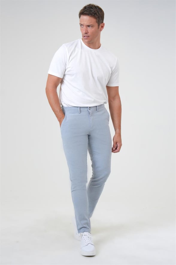Mavi Slim Armürlü Pantolon