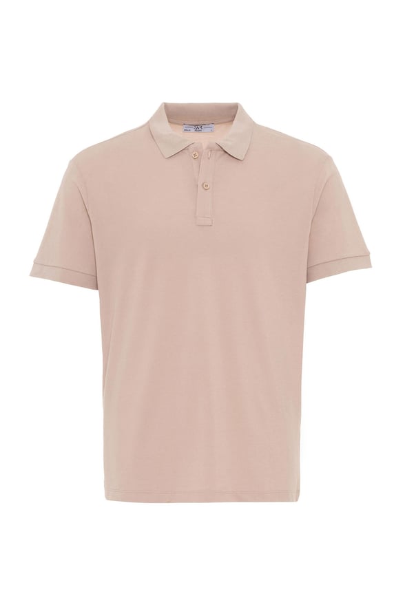 Pembe Regular Armürlü Polo Yaka Tişört